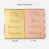 Sous Verre  plexiglas 2 personnalisations : nom des mariés et date du mariage (modèle Clem)