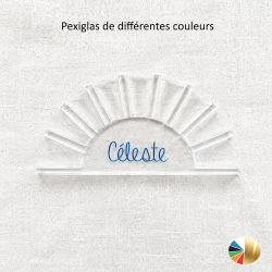Demi-Soleil,  marque-place en  plexiglas