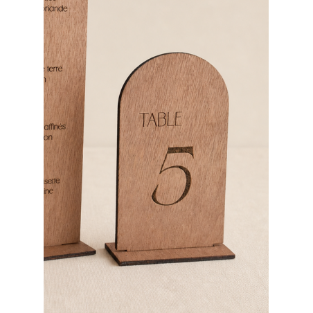 Numéro, en bois, modèle arche
