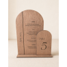 Numéro, en bois, modèle arche
