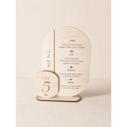 Numéro, en bois, modèle Épure