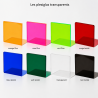 Menu et numéro en plexiglas Modèle Cristal