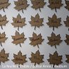 Feuille,  Marque Place en bois gravé.